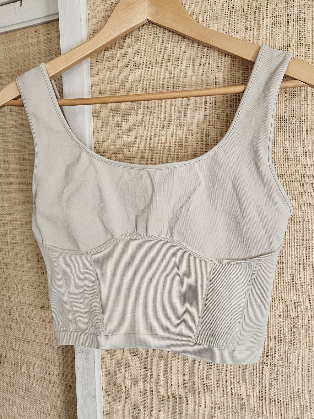 Organic Basics Cream Scoop Tank Top